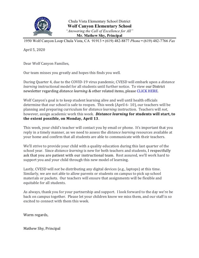 Distance Learning_Letter to Parents WC copy